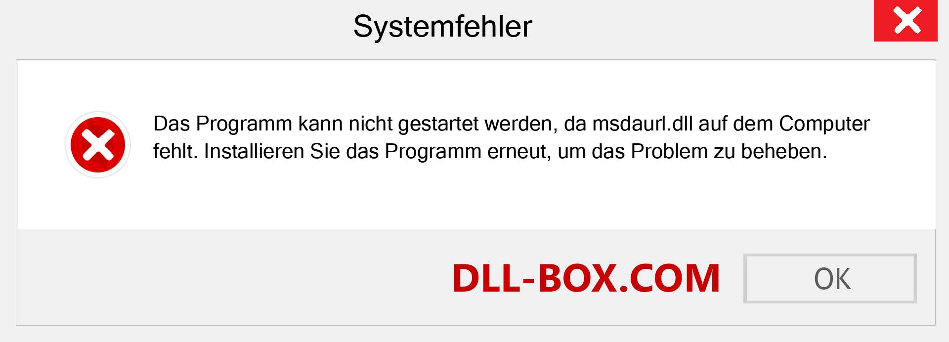 msdaurl.dll-Datei fehlt?. Download für Windows 7, 8, 10 - Fix msdaurl dll Missing Error unter Windows, Fotos, Bildern